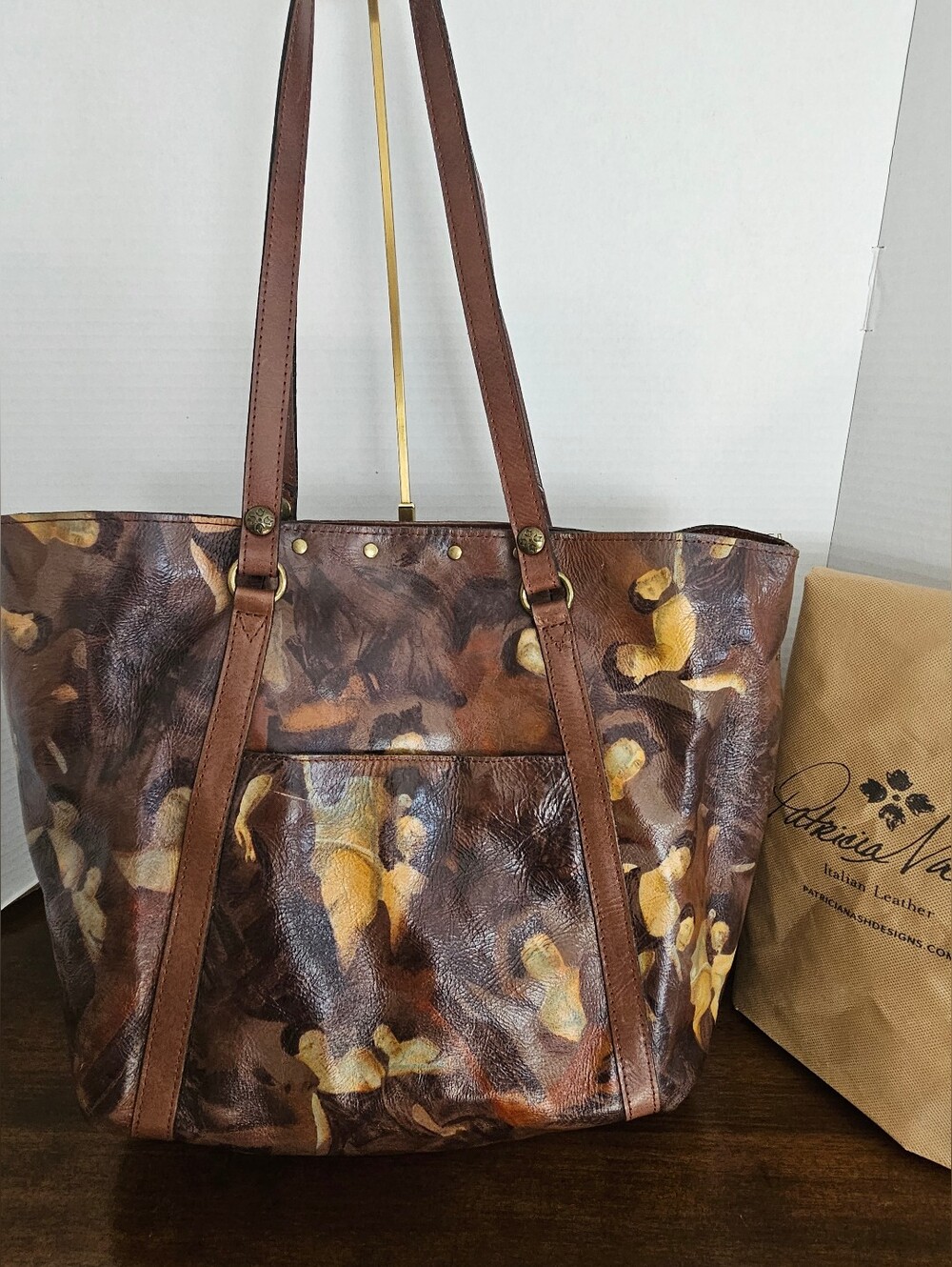 Patricia Nash Renaissance Revival Benvenuto Leather Tote Bag Limited Edition - Picture 2 of 16